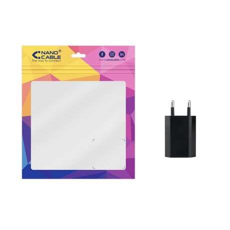 Nanocable Mini Cargador USB Ipod /Iphone 5V-1A Neg - Imagen 6 de 6 Nanocable Mini Cargador USB Ipod /Iphone 5V-1A Neg - Imagen 6 de 6
