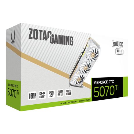ZOTAC GeForce RTX 5070Ti 16GB Solid Core OC White - Imagen 8 de 8 ZOTAC GeForce RTX 5070Ti 16GB Solid Core OC White - Imagen 8 de 8