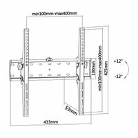 Miniatura 5 de SOPORTE AISENS TV/MON 32P-55P PARED INCLINABLE NEGRO WT55T-015