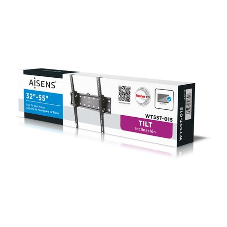 SOPORTE AISENS TV/MON 32P-55P PARED INCLINABLE NEGRO WT55T-015 - Imagen 7 de 8 SOPORTE AISENS TV/MON 32P-55P PARED INCLINABLE NEGRO WT55T-015 - Imagen 7 de 8