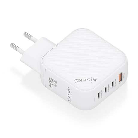 AISENS Cargador GaN 100W 3xUSB C PD3 0 QC4 0 1xUSB A QC3 0 Blanco - Imagen 1 de 1 AISENS Cargador GaN 100W 3xUSB C PD3 0 QC4 0 1xUSB A QC3 0 Blanco - Imagen 1 de 1