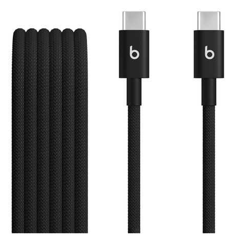 Beats USB-C to USB-C Woven Cables (1.5 m) - Bolt Black (2-Pack) - Imagen 2 de 3 Beats USB-C to USB-C Woven Cables (1.5 m) - Bolt Black (2-Pack) - Imagen 2 de 3
