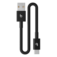 Miniatura 1 de Beats USB-A to USB-C Woven Short Cable (20 cm) - Bolt Black