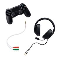 Miniatura 3 de CABLE AUDIO NANO CABLE JACK 3.5/M 4 PIN-2XJACK 3.5/H 3 PIN 20 CM BLANCO