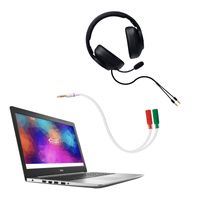 Miniatura 5 de CABLE AUDIO NANO CABLE JACK 3.5/M 4 PIN-2XJACK 3.5/H 3 PIN 20 CM BLANCO
