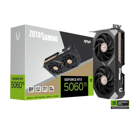 ZOTAC NVIDIA GeForce RTX 5060 Ti 8GB GDDR7 HDMI DPORT - Imagen 1 de 8 ZOTAC NVIDIA GeForce RTX 5060 Ti 8GB GDDR7 HDMI DPORT - Imagen 1 de 8
