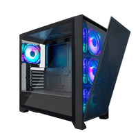 Miniatura 1 de CAJA TORRE COOLBOX GE2000 DUALVIEW S/FUENTE USB3.0 NEGRA A-RGB C/VENTANA