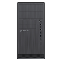 Miniatura 1 de UNYKA Caja Ordenador AERO C12 Micro ATX Negra 2x USB 3.0, 1x USB Type C 2.0