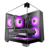 Miniatura 3 de CAJA MICROATX GAMING MARS GAMING MCVISIONM TRIPLE CRISTAL TEMPLADO GPU 330mm 1x3.5 1x2.5 NEGRO