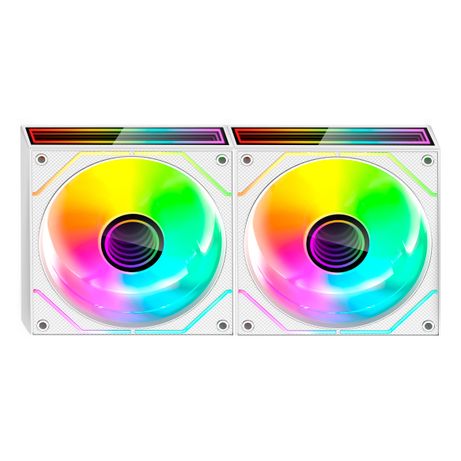 KIT 2xVENTILADOR INTERNO ARGB MARS GAMING MF3DPROX2RW BLANCO 120mm ARGB 360º PWM ASPAS INVERTIDAS - Imagen 6 de 7 KIT 2xVENTILADOR INTERNO ARGB MARS GAMING MF3DPROX2RW BLANCO 120mm ARGB 360º PWM ASPAS INVERTIDAS - Imagen 6 de 7