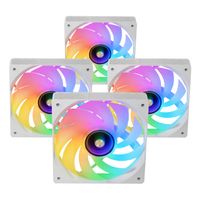 Miniatura 3 de KIT 4xVENTILADOR INTERNO ARGB MARS GAMING MF3DPROKIT BLANCO 120mm ARGB HUB RF REMOTE