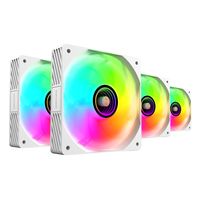 Miniatura 4 de KIT 4xVENTILADOR INTERNO ARGB MARS GAMING MF3DPROKIT BLANCO 120mm ARGB HUB RF REMOTE