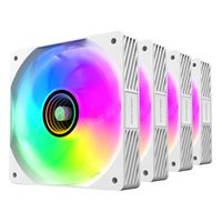 Miniatura 5 de KIT 4xVENTILADOR INTERNO ARGB MARS GAMING MF3DPROKIT BLANCO 120mm ARGB HUB RF REMOTE