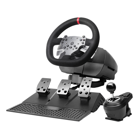 VOLANTE MARS GAMING MWHRSX FORCE FEEDBACK MOTOR DUAL PEDALES Y PALANCA MULTIPLATAFORMA - Imagen 1 de 3 VOLANTE MARS GAMING MWHRSX FORCE FEEDBACK MOTOR DUAL PEDALES Y PALANCA MULTIPLATAFORMA - Imagen 1 de 3