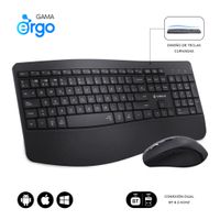 Miniatura 2 de TECLADO + RATON SUBBLIM COMBO DUAL PROWAVE NEGRO INALAMBRICO
