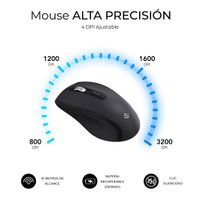 Miniatura 7 de TECLADO + RATON SUBBLIM COMBO DUAL PROWAVE NEGRO INALAMBRICO