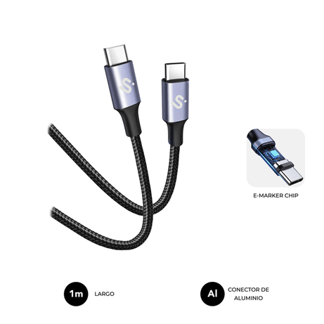 CABLE SUBBLIM PLUS 10W C-C 1M BLACK - Imagen 1 de 8 CABLE SUBBLIM PLUS 10W C-C 1M BLACK - Imagen 1 de 8
