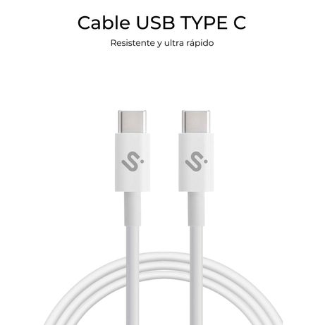 CABLE SUBBLIM PLUS 100W C-C 2M WHITE - Imagen 5 de 8 CABLE SUBBLIM PLUS 100W C-C 2M WHITE - Imagen 5 de 8