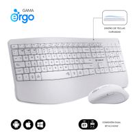 Miniatura 2 de TECLADO + RATON SUBBLIM COMBO DUAL PROWAVE BLANCO INALAMBRICO