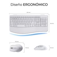 Miniatura 5 de TECLADO + RATON SUBBLIM COMBO DUAL PROWAVE BLANCO INALAMBRICO