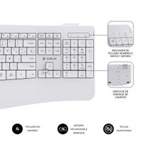 Miniatura 6 de TECLADO + RATON SUBBLIM COMBO DUAL PROWAVE BLANCO INALAMBRICO