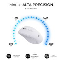 Miniatura 7 de TECLADO + RATON SUBBLIM COMBO DUAL PROWAVE BLANCO INALAMBRICO