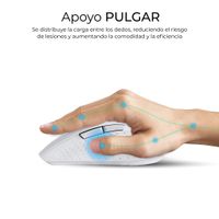 Miniatura 10 de TECLADO + RATON SUBBLIM COMBO DUAL PROWAVE BLANCO INALAMBRICO
