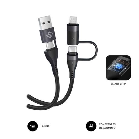 CABLE SUBBLIM TOP 4 IN 1 60W CCLA 1.2M - Imagen 4 de 8 CABLE SUBBLIM TOP 4 IN 1 60W CCLA 1.2M - Imagen 4 de 8