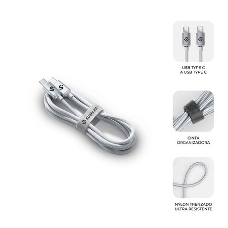 CABLE SUBBLIM OPTIMUS 60W C-C 2M WHITE - Imagen 4 de 8 CABLE SUBBLIM OPTIMUS 60W C-C 2M WHITE - Imagen 4 de 8