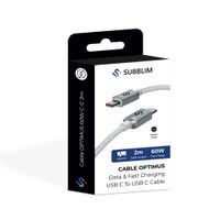 Miniatura 7 de CABLE SUBBLIM OPTIMUS 60W C-C 2M WHITE