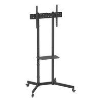 Miniatura 1 de AISENS Soporte De Suelo Eco Con Rueda  Bandeja Para DVD Para Monitor TV 45kg De 37 70  Negro