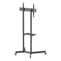 Miniatura 4 de AISENS Soporte De Suelo Eco Con Rueda  Bandeja Para DVD Para Monitor TV 45kg De 37 70  Negro