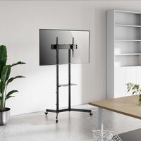 Miniatura 7 de AISENS Soporte De Suelo Eco Con Rueda  Bandeja Para DVD Para Monitor TV 45kg De 37 70  Negro