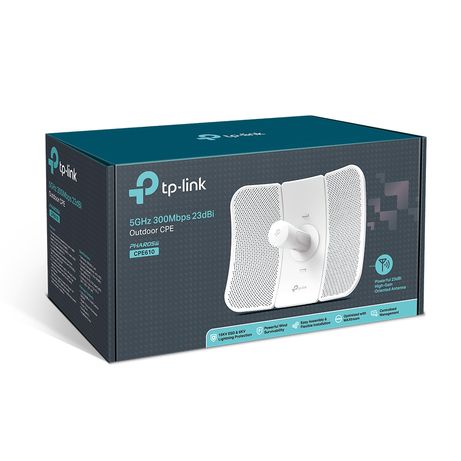 PUNTO DE ACCESO EXTERIOR WIFI TP-LINK CPE610 300MB 5GHZ ANTENA 23dBi MIMO DIRECCIONAL PoE PASIVO - Imagen 5 de 5 PUNTO DE ACCESO EXTERIOR WIFI TP-LINK CPE610 300MB 5GHZ ANTENA 23dBi MIMO DIRECCIONAL PoE PASIVO - Imagen 5 de 5