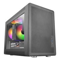 Miniatura 3 de CAJA MICROATX MARS GAMING MCXPS CRISTAL TEMPLADO MESH GPU 280-360mm 1x3.5 2x2.5 NEGRO