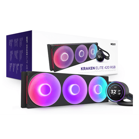 NZXT Kraken Elite 420 RGB LCD Display Negro Refrigeración Líquida - Imagen 9 de 9 NZXT Kraken Elite 420 RGB LCD Display Negro Refrigeración Líquida - Imagen 9 de 9