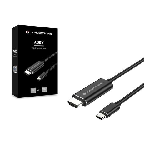 CABLE USB-C MACHO A HDMI MACHO 2M 4K CONCEPTRONIC ABBY04B - Imagen 4 de 4 CABLE USB-C MACHO A HDMI MACHO 2M 4K CONCEPTRONIC ABBY04B - Imagen 4 de 4