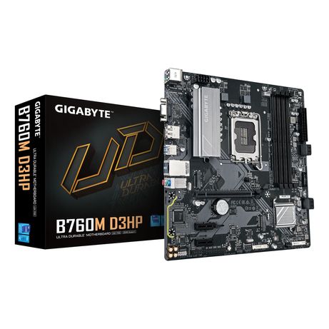 GIGABYTE Intel B760M D3HP Placa Base - Procesadores Intel Core de 14ª Generación, VRM de 4+1+1 fases, hasta 5600 MHz DDR5, 2xPCIe 4.0 M.2, LAN GbE, U - Imagen 2 de 5 GIGABYTE Intel B760M D3HP Placa Base - Procesadores Intel Core de 14ª Generación, VRM de 4+1+1 fases, hasta 5600 MHz DDR5, 2xPCIe 4.0 M.2, LAN GbE, U - Imagen 2 de 5