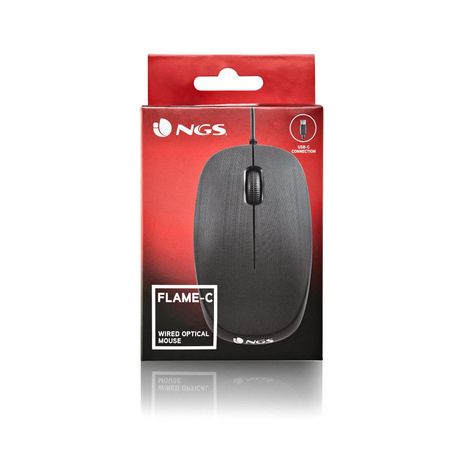 MOUSE NGS FLAME BLACK OPTICO POR CABLE CON CONEXION USB-C - Imagen 7 de 8 MOUSE NGS FLAME BLACK OPTICO POR CABLE CON CONEXION USB-C - Imagen 7 de 8