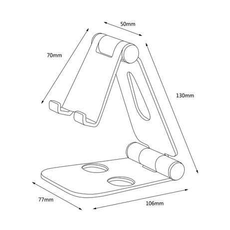 AISENS Soporte De Sobremesa Tamaño XL Ajustable (2 Pivotes) Para Movil / Tablet, Negro - Imagen 7 de 7 AISENS Soporte De Sobremesa Tamaño XL Ajustable (2 Pivotes) Para Movil / Tablet, Negro - Imagen 7 de 7