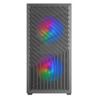 Miniatura 2 de CAJA MICROATX GAMING MARS GAMING MCVORTEX CRISTAL TEMPLADO FRONTAL MESH GPU 273mm 1x3.5 2x2.5 NEGRO