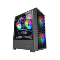 Miniatura 3 de CAJA MICROATX GAMING MARS GAMING MCVORTEX CRISTAL TEMPLADO FRONTAL MESH GPU 273mm 1x3.5 2x2.5 NEGRO