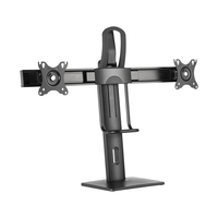Miniatura 1 de AISENS Soporte De Mesa Pro Contrapeso Giratorio E Inclinable Para 2 Monitores 6kg De 17-27P Negro