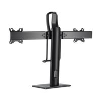 Miniatura 6 de AISENS Soporte De Mesa Pro Contrapeso Giratorio E Inclinable Para 2 Monitores 6kg De 17-27P Negro