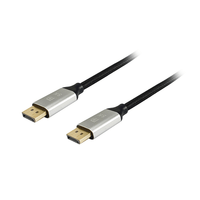 Miniatura 1 de CABLE DISPLAYPORT A DISPLAYPORT PREMIUM  1.4 8K/60Hz 2M  MALLA ALGOD??N TRENZADO Y CONECTOR ALUMIN