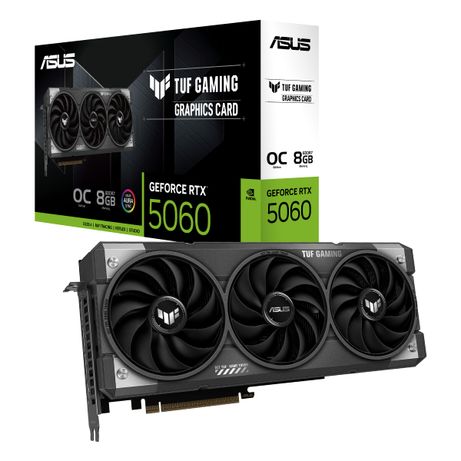 Tarjeta Gráfica ASUS TUF Gaming GeForce RTX 5060 OC | 8GB GDDR7 | DLSS4 - Imagen 1 de 11 Tarjeta Gráfica ASUS TUF Gaming GeForce RTX 5060 OC | 8GB GDDR7 | DLSS4 - Imagen 1 de 11