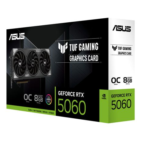 Tarjeta Gráfica ASUS TUF Gaming GeForce RTX 5060 OC | 8GB GDDR7 | DLSS4 - Imagen 3 de 11 Tarjeta Gráfica ASUS TUF Gaming GeForce RTX 5060 OC | 8GB GDDR7 | DLSS4 - Imagen 3 de 11