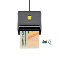 Miniatura 1 de AISENS - LECTOR DE TARJETA INTELIGENTE DNI, NEGRO