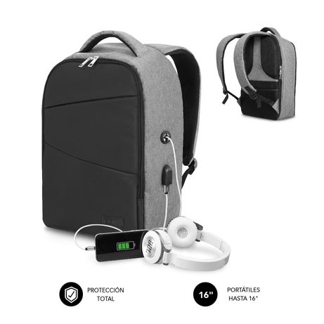 MOCHILA PORTATIL 16´´ SUBBLIM NEGRA ANTIROBO - Imagen 2 de 6 MOCHILA PORTATIL 16´´ SUBBLIM NEGRA ANTIROBO - Imagen 2 de 6