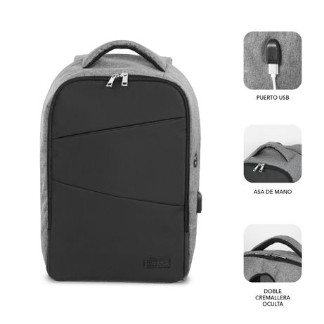 MOCHILA PORTATIL 16´´ SUBBLIM NEGRA ANTIROBO - Imagen 3 de 6 MOCHILA PORTATIL 16´´ SUBBLIM NEGRA ANTIROBO - Imagen 3 de 6